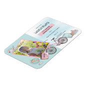 Niedliches Foto Pink Blue Abschluss Magnet (Linke Seite)