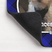 Niedliches Foto Rahmen Hund Blau und Schwarz Karie Mousepad (Ecke)