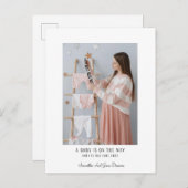 Niedliches Foto Schwangerschaft Ankündigungspostkarte (Vorne/Hinten)