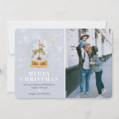 Niedliches Foto Snow Globe Frohe Weihnachten (Vorderseite)