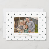 Niedliches Foto Tiny Trees Feiertagskarte (Vorderseite)