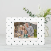 Niedliches Foto Tiny Trees Feiertagskarte (Stehend Vorderseite)