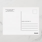 Niedliches Foto Tiny Trees Folien Feiertagspostkarte (Rückseite)