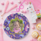 Niedliches Foto Unicorns, Donuts & Ice Creme Pappteller (Party)