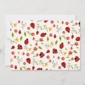 Niedliches Foto Unser kleines Ladybug Mädchen Gebu Einladung (Rückseite)