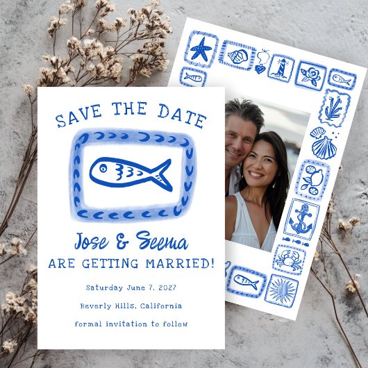 Niedliches Foto von Fischen Save The Date