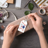 Niedliches Foto Weihnachten Freude Typografie Cust Geschenkanhänger