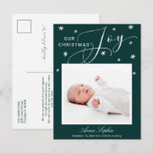 Niedliches Foto Weihnachten Geburtserklärung (Vorne/Hinten)