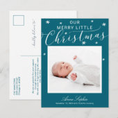 Niedliches Foto Weihnachten Geburtserklärung (Vorne/Hinten)