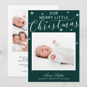 Niedliches Foto Weihnachten Geburtserklärung (Vorne/Hinten)