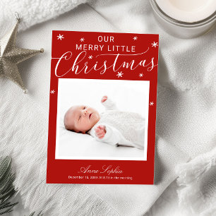 Niedliches Foto Weihnachten Geburtserklärung