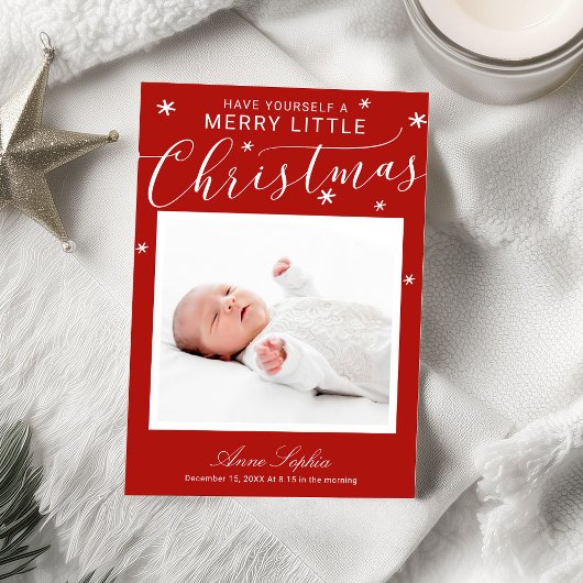 Niedliches Foto Weihnachten Geburtserklärung
