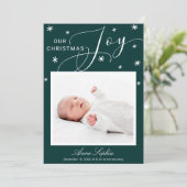 Niedliches Foto Weihnachten Geburtserklärung (Stehend Vorderseite)