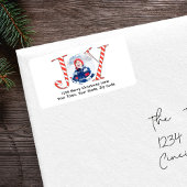 Niedliches Foto Weihnachten Rücksendeadresse Adressaufkleber