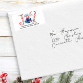 Niedliches Foto Weihnachten Rücksendeadresse Adressaufkleber