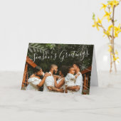 Niedliches Foto Weihnachtskarte Karte (Gelbe Blume)