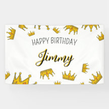 Niedliches Foto Weiß und Gelb Kronen Geburtstag ei