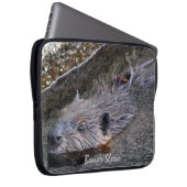 Niedliches Foto "Wilde Biber" Laptopschutzhülle (Vorne Rechts)