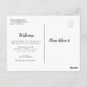 niedliches Foto zur Ankündigung der Geburt Postkarte (Rückseite)