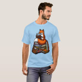 Niedliches Fox Book Reading Animal T-Shirt (Vorne ganz)