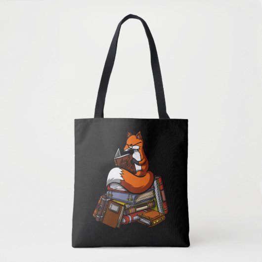 Niedliches Fox Book Reading Animal Tasche (Vorderseite)