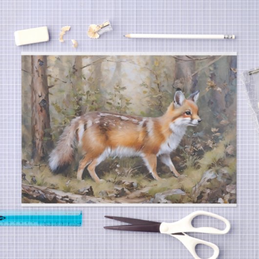 Niedliches Fox-Dekoupage-Tissue-Papier Seidenpapier (Handwerk)
