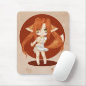 Niedliches Fox-Mädchen Mousepad (Mit Mouse)