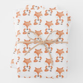 Niedliches Fox-Muster Geschenkpapier Set (Beispiel)