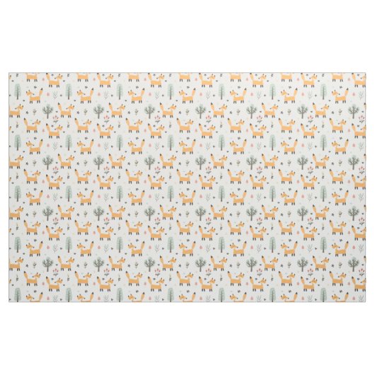 Niedliches Fox-Muster Stoff (Fat Quarter (45,7 x 55,9 cm))