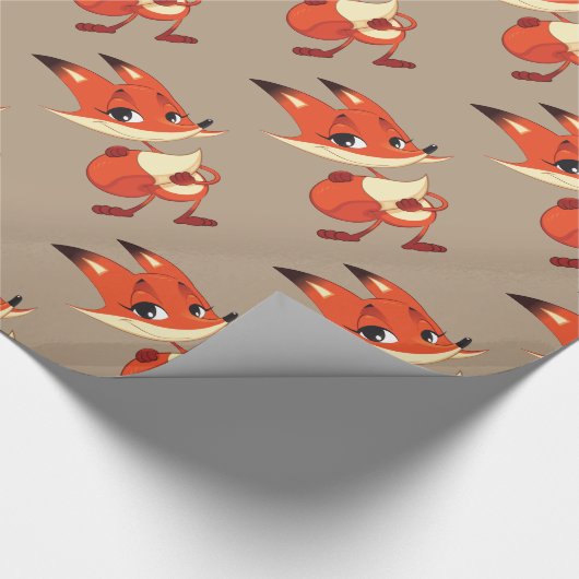Niedliches Fox-Wrapping-Papier Geschenkpapier (Ecke)
