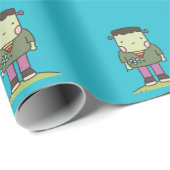 Niedliches Frankenstein Geschenkpapier (Rolleneckpunkt)