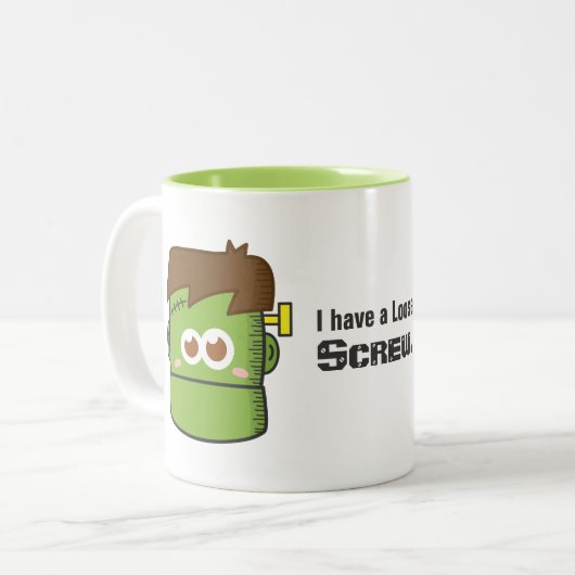 Niedliches Frankenstein Monster Zweifarbige Tasse (Vorderseite Links)
