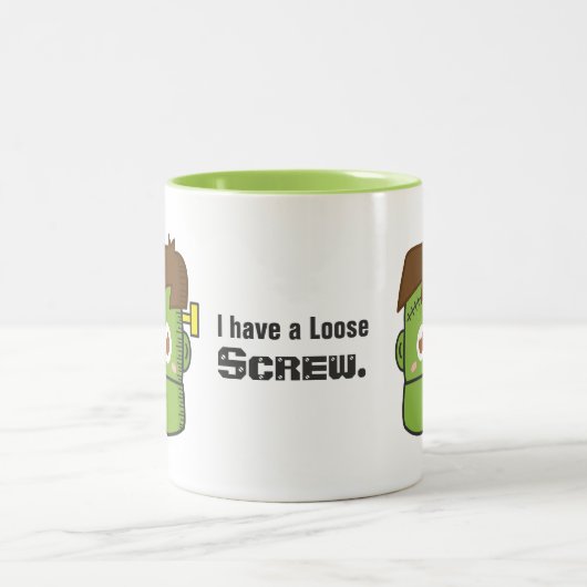 Niedliches Frankenstein Monster Zweifarbige Tasse (Mittel)