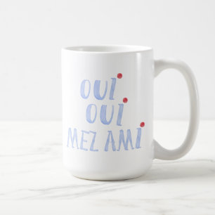 Niedliches Französisch Oui Oui Mez Ami Yes My Frie Kaffeetasse