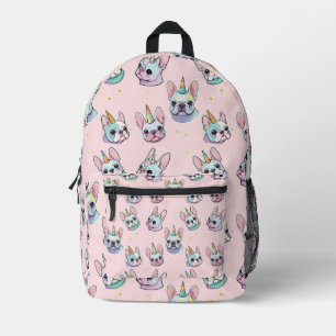 Niedliches französisches Bulldog Einicorn-Muster Bedruckter Rucksack