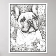 Niedliches Französisches Bulldog-Farbenposter