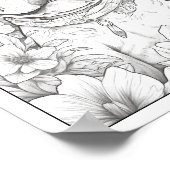 Niedliches Französisches Bulldog-Farbenposter Poster (Ecke)