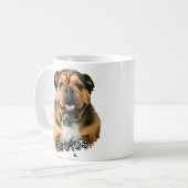 Niedliches französisches Bulldog-Foto Kaffeetasse (Vorderseite Links)