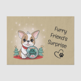 Niedliches französisches Bulldog Funny Happy New Y Seidenpapier