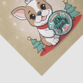 Niedliches französisches Bulldog Funny Happy New Y Seidenpapier (Ausschnitt)