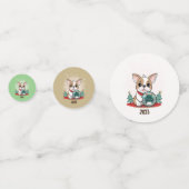 Niedliches französisches Bulldog Funny Silvester P Konfetti (Vorderseiten)