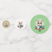 Niedliches französisches Bulldog Funny Silvester P Konfetti (Rückseiten)