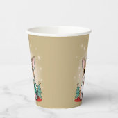 Niedliches französisches Bulldog Funny Silvester P Pappbecher (Links)