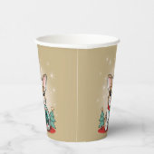 Niedliches französisches Bulldog Funny Silvester P Pappbecher (Rechts)