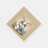 Niedliches französisches Bulldog Funny Silvester P Serviette (Ecke)