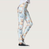 Niedliches französisches Bulldog-Muster Leggings (Rechts)