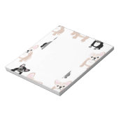 Niedliches Französisches Bulldog-Muster Notizblock (Rotiert)