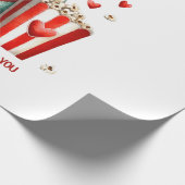 Niedliches französisches Bulldog-Valentinstag Geschenkpapier (Ecke)