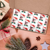 Niedliches Französisches Bulldog-Weihnachtsmuster Seidenpapier