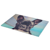 Niedliches Französisches Bulldog Welpe Blue Cuttin Schneidebrett (Ecke)